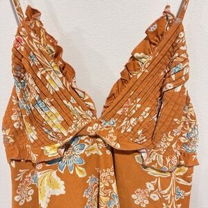 Free people babydoll dress Medium Corduroy Ruffle V-neck Cottage Boho Indie